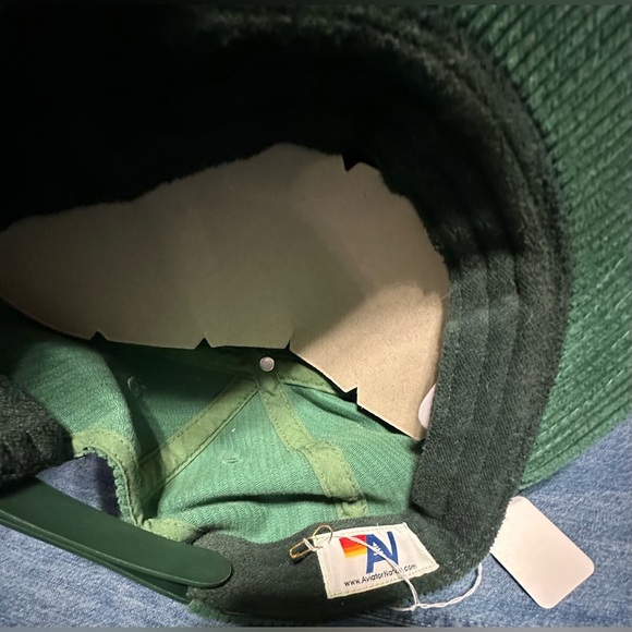 ‼️RARE‼️?AVIATOR NATION??NWT?Logo-Vintage Corduroy Trucker Hatin Kelly Green main image 2
